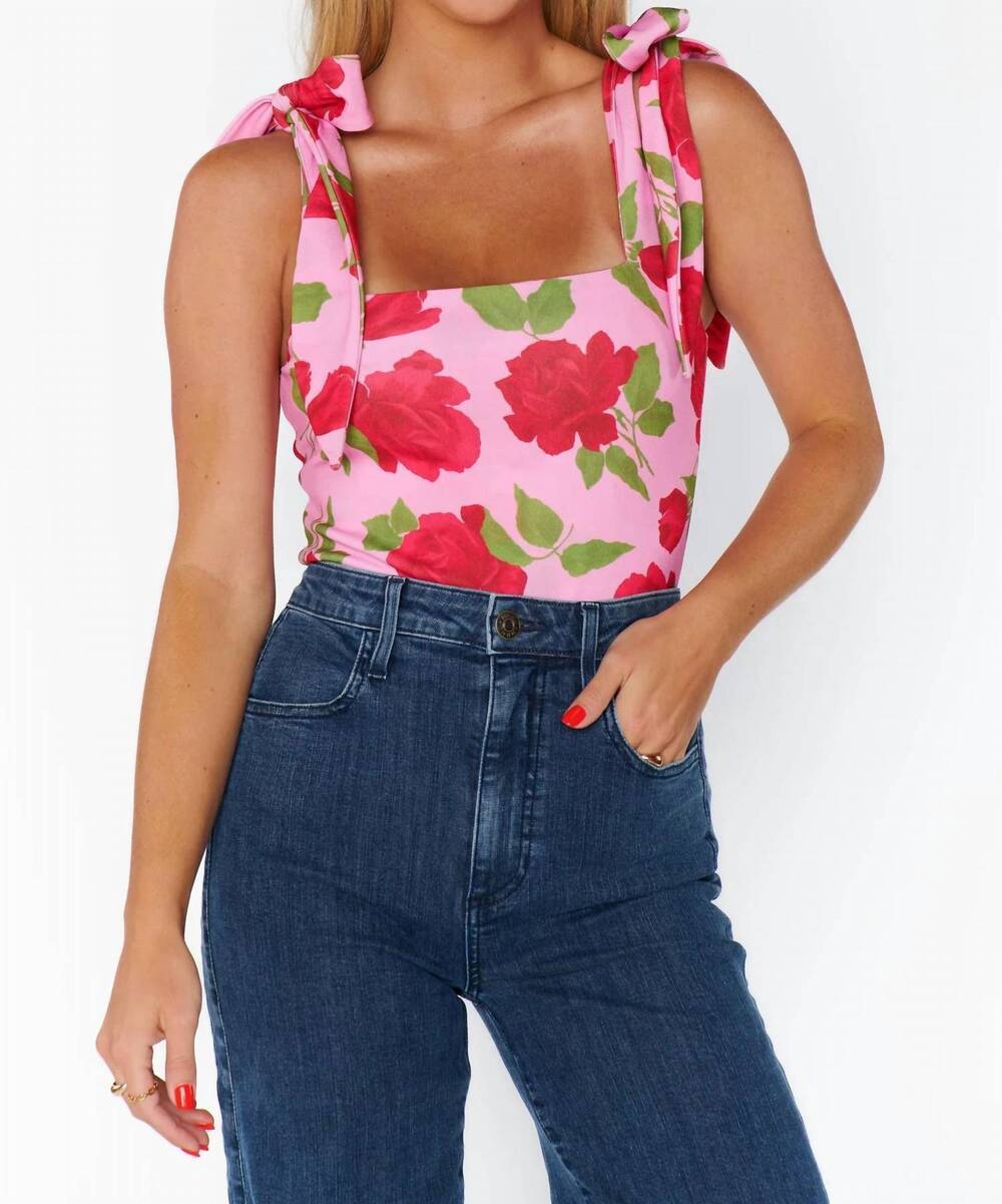 NEW SHOW ME YOUR MUMU gidget bodysuit in final rose